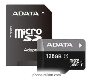 ADATA Premier microSDXC Class 10 UHS-I U1 128GB + SD adapter
