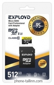 Exployd Premium Series microSDXC 512GB EX512GCSDXC10UHS-1-ELU3 ( )