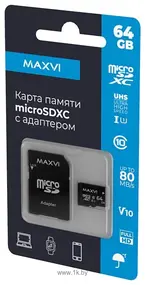 Maxvi microSDHC 64GB Class 10 UHS-I (1) MSD64GBC10V10