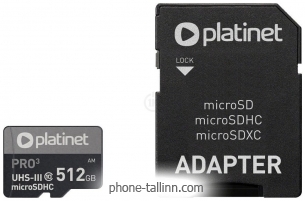 Platinet Pro 3 microSDXC PMMSDX512UIII 512GB + 