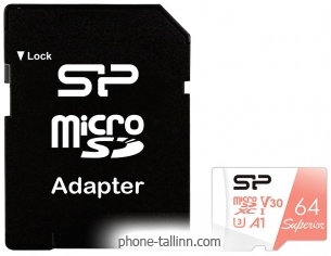 Silicon Power Superior A1 microSDXC SP064GBSTXDV3V20SP 64GB ( )