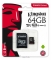 Kingston Canvas Select microSDXC Class 10 UHS-I U1 64GB + SD adapter (SDCS/64GB)