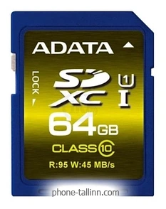 ADATA Premier Pro SDXC Class 10 UHS-I U1 64GB