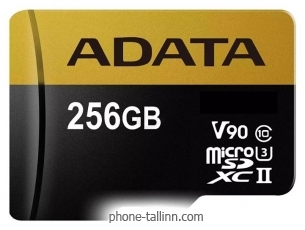 ADATA Premier ONE microSDXC UHS-II U3 Class 10 256GB + SD adapter