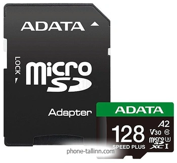 ADATA SPEED PLUS microSDXC 128GB UD128GUI3V30A2SP-RA1 ( )