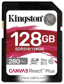 Kingston Canvas React Plus V60 SDXC 128GB