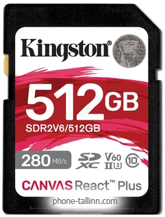 Kingston Canvas React Plus V60 SDXC 512GB