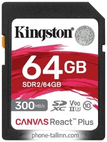 Kingston Canvas React Plus SDXC 64GB