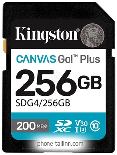Kingston Canvas Go! Plus SDXC 256GB SDG4/256GB
