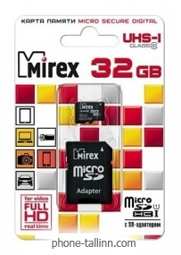 Mirex microSDHC Class 10 UHS-I U1 32GB + SD adapter