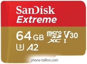 SanDisk Extreme SDSQXAH-064G-GN6GN microSDXC 64GB