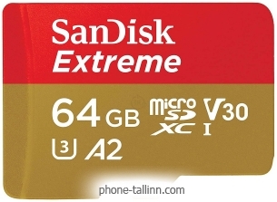 SanDisk Extreme microSDXC SDSQXAH-064G-GN6MN 64GB