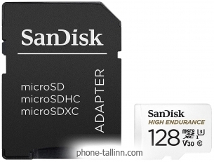 SanDisk High Endurance microSDXC SDSQQNR-128G-GN6IA 128GB + SD adapter