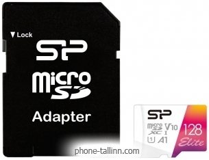 Silicon Power Elite microSDXC SP128GBSTXBV1V20SP 128GB + SD adapter