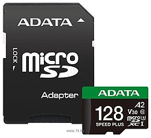 ADATA SPEED PLUS microSDXC 128GB UD128GUI3V30A2SP-RA1 ( )