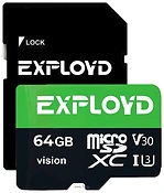 Exployd Vision microSDXC 64GB EX64GCSDXC10-U3-V30 ( )