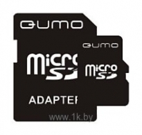 Qumo microSDHC class 4 4GB + SD adapter