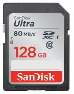 Sandisk Ultra SDXC Class 10 UHS-I 80MB/s 128GB